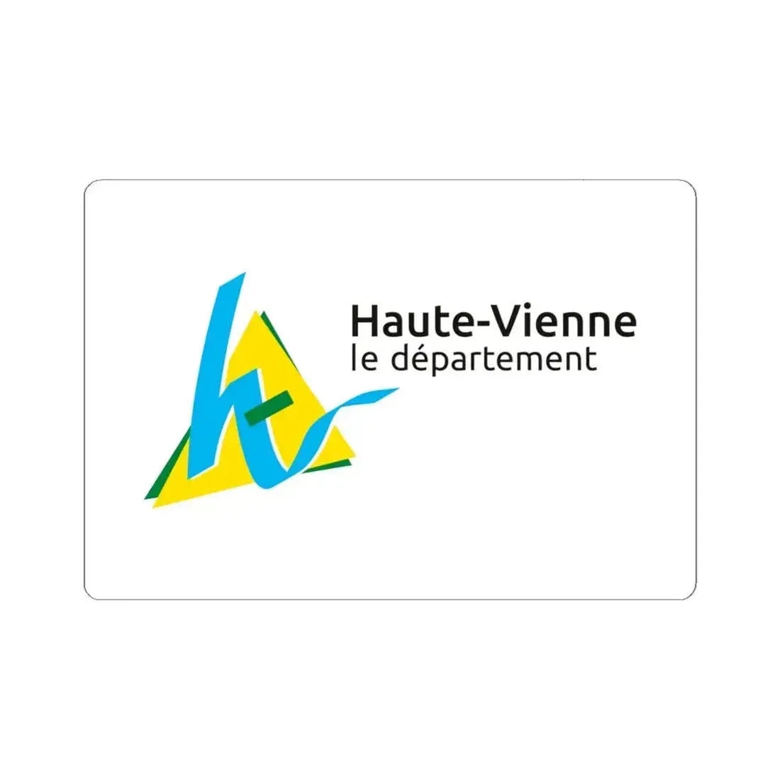 Flag of Haute Vienne France - STICKER Vinyl Kiss-Cut Decal 6 Inch White - The Sticker Space
