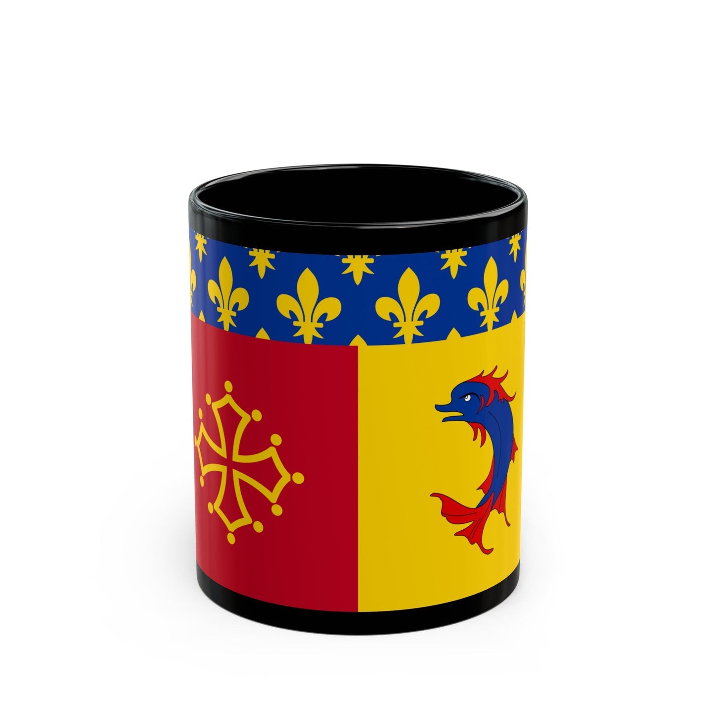 Flag of Hautes Alpes France - Black Coffee Mug-11oz-The Sticker Space