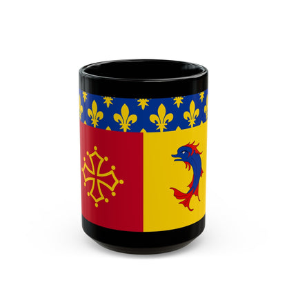 Flag of Hautes Alpes France - Black Coffee Mug-15oz-The Sticker Space