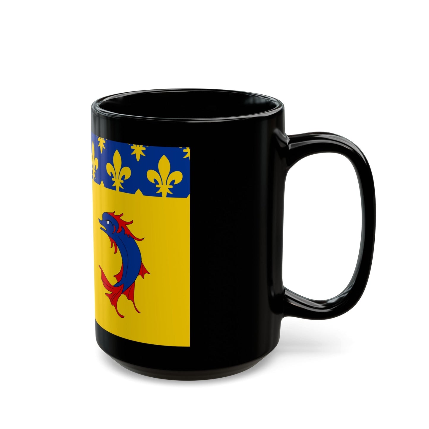 Flag of Hautes Alpes France - Black Coffee Mug-The Sticker Space