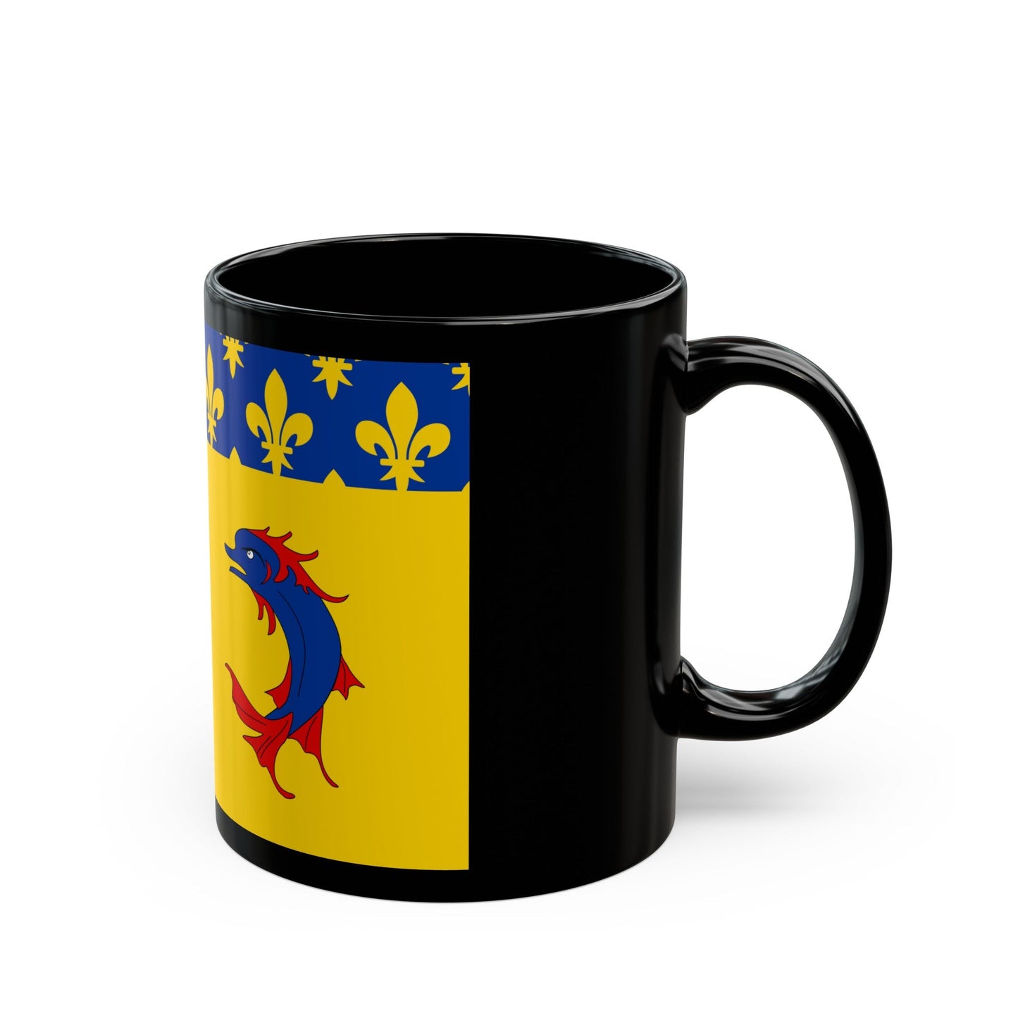 Flag of Hautes Alpes France - Black Coffee Mug-The Sticker Space