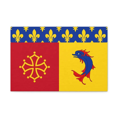 Flag of Hautes Alpes France - Canvas Wall Art 18″ x 12″ 1.25" - The Sticker Space