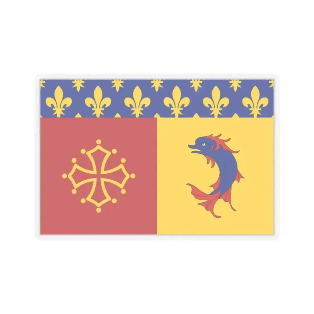Flag of Hautes Alpes France - STICKER Vinyl Kiss-Cut Decal 2 Inch Transparent - The Sticker Space