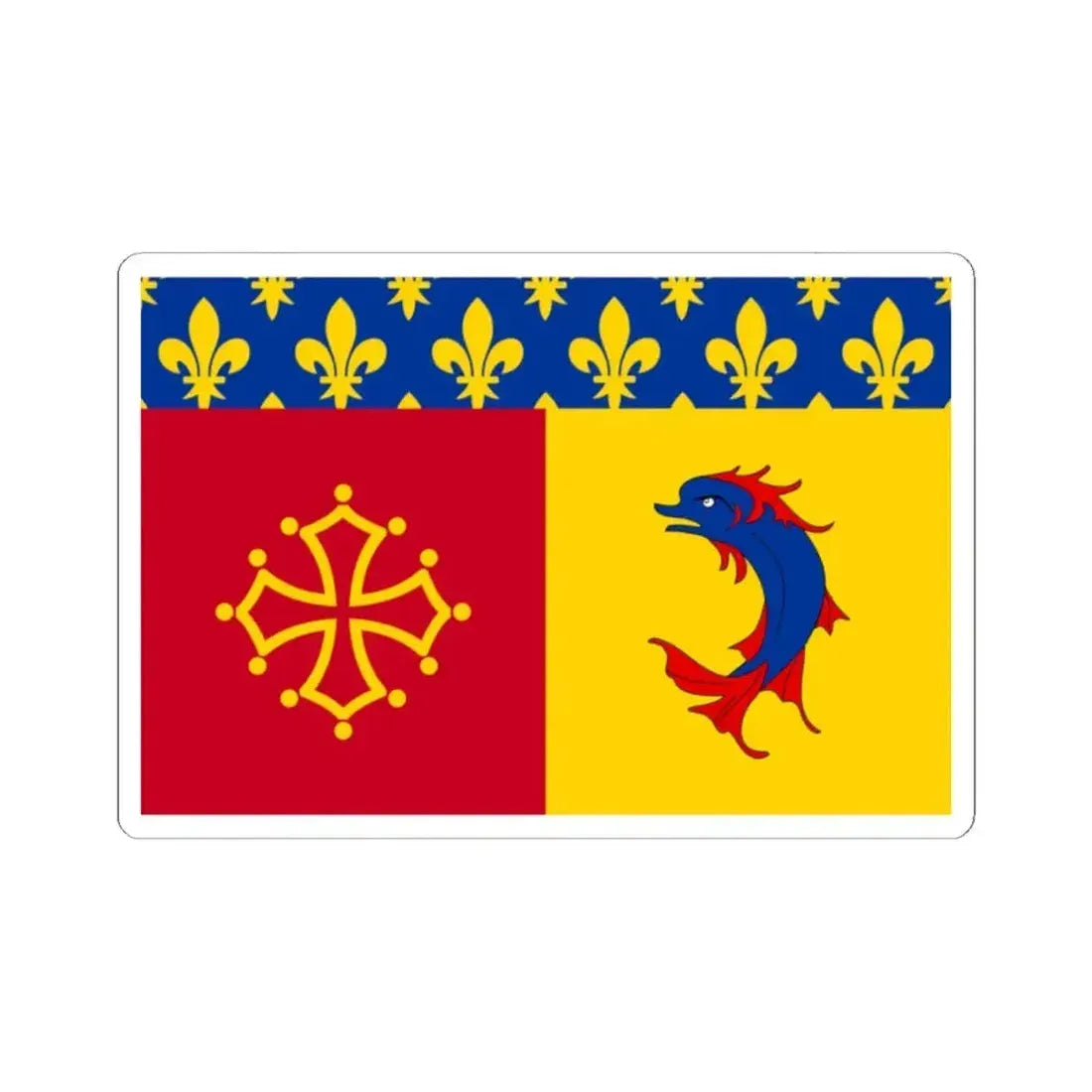 Flag of Hautes Alpes France - STICKER Vinyl Kiss-Cut Decal 2 Inch White - The Sticker Space