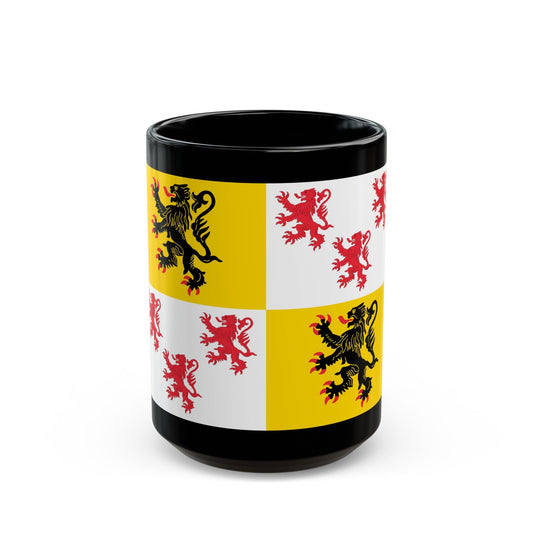 Flag of Hauts de France France 2 - Black Coffee Mug-15oz-The Sticker Space