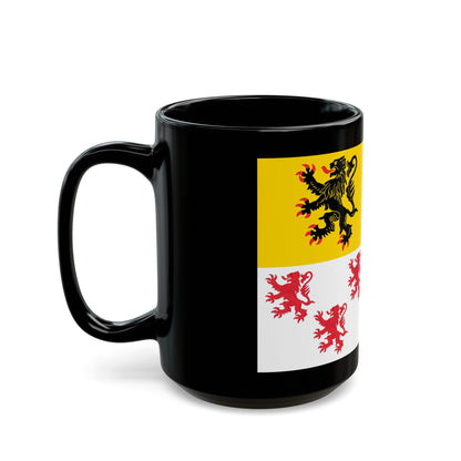 Flag of Hauts de France France 2 - Black Coffee Mug-The Sticker Space