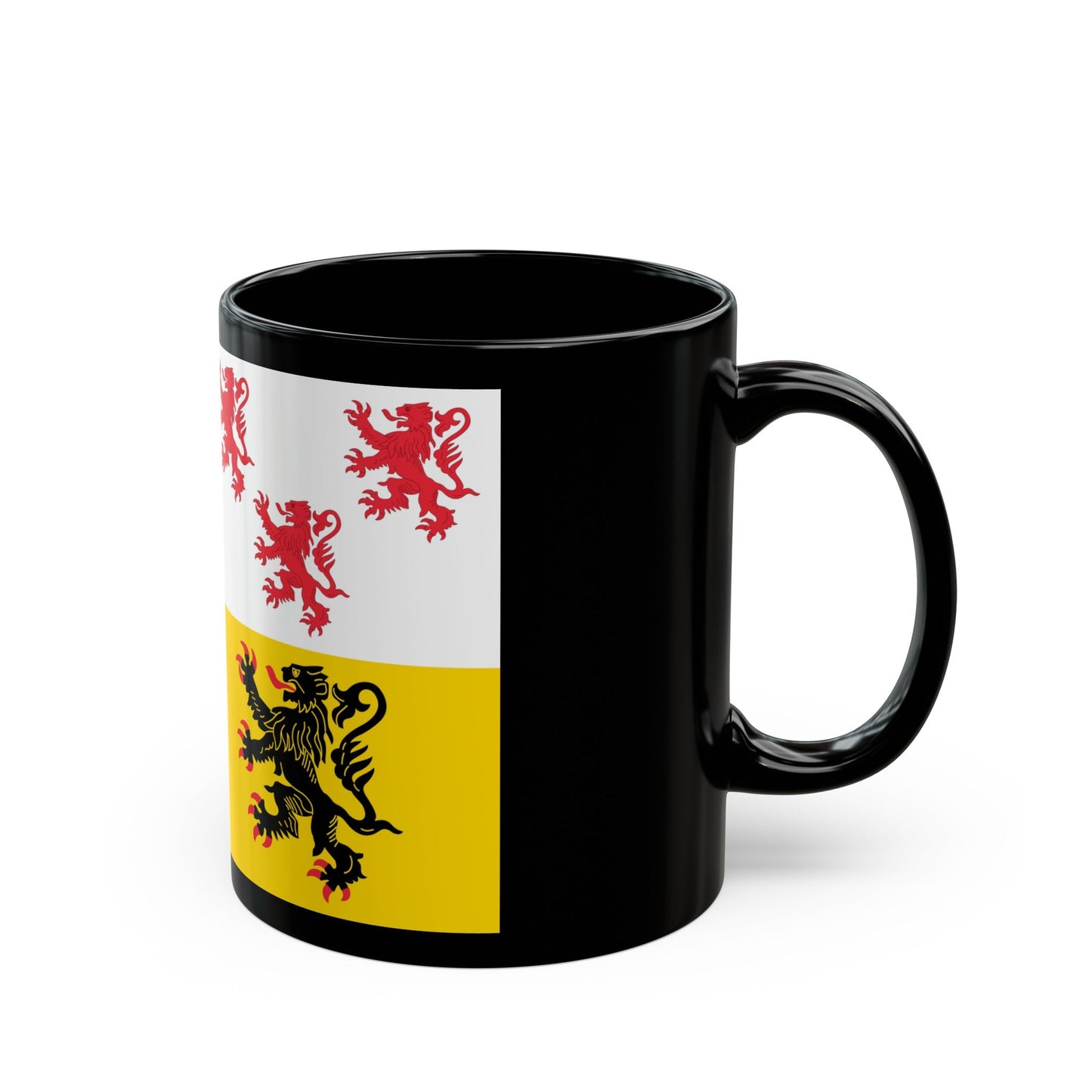 Flag of Hauts de France France 2 - Black Coffee Mug-The Sticker Space