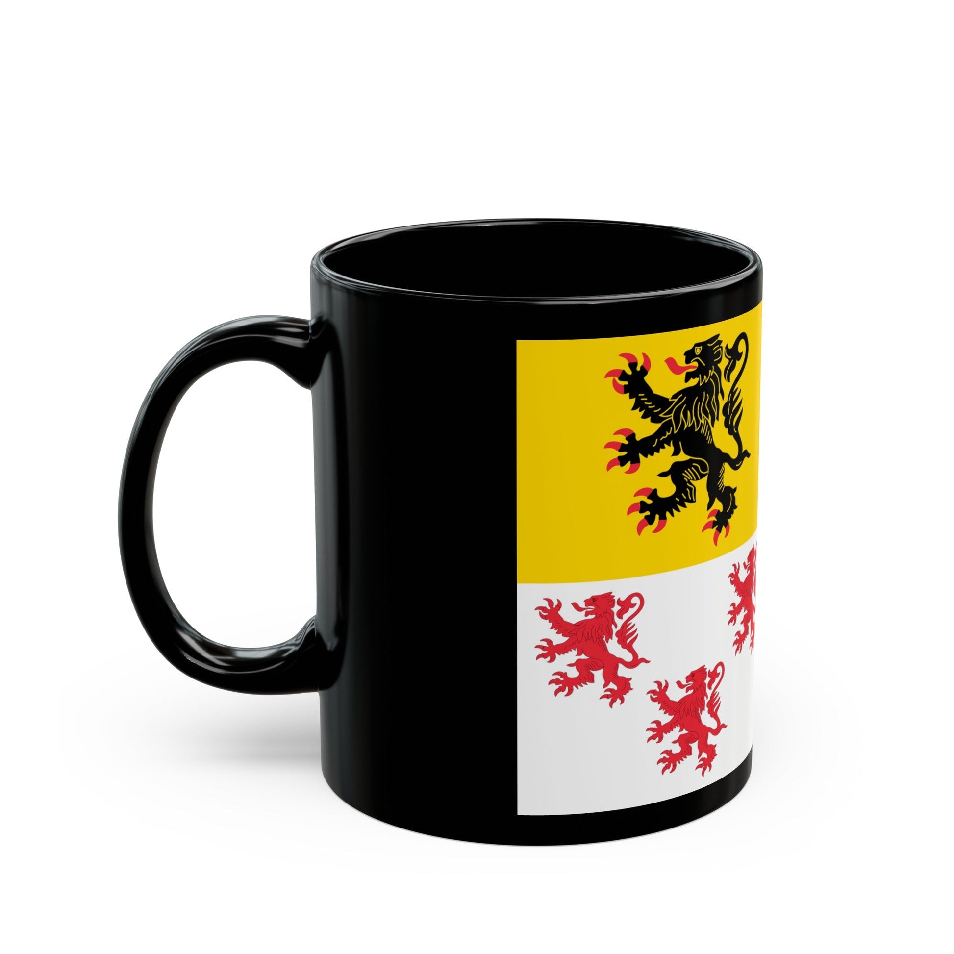 Flag of Hauts de France France 2 - Black Coffee Mug-The Sticker Space