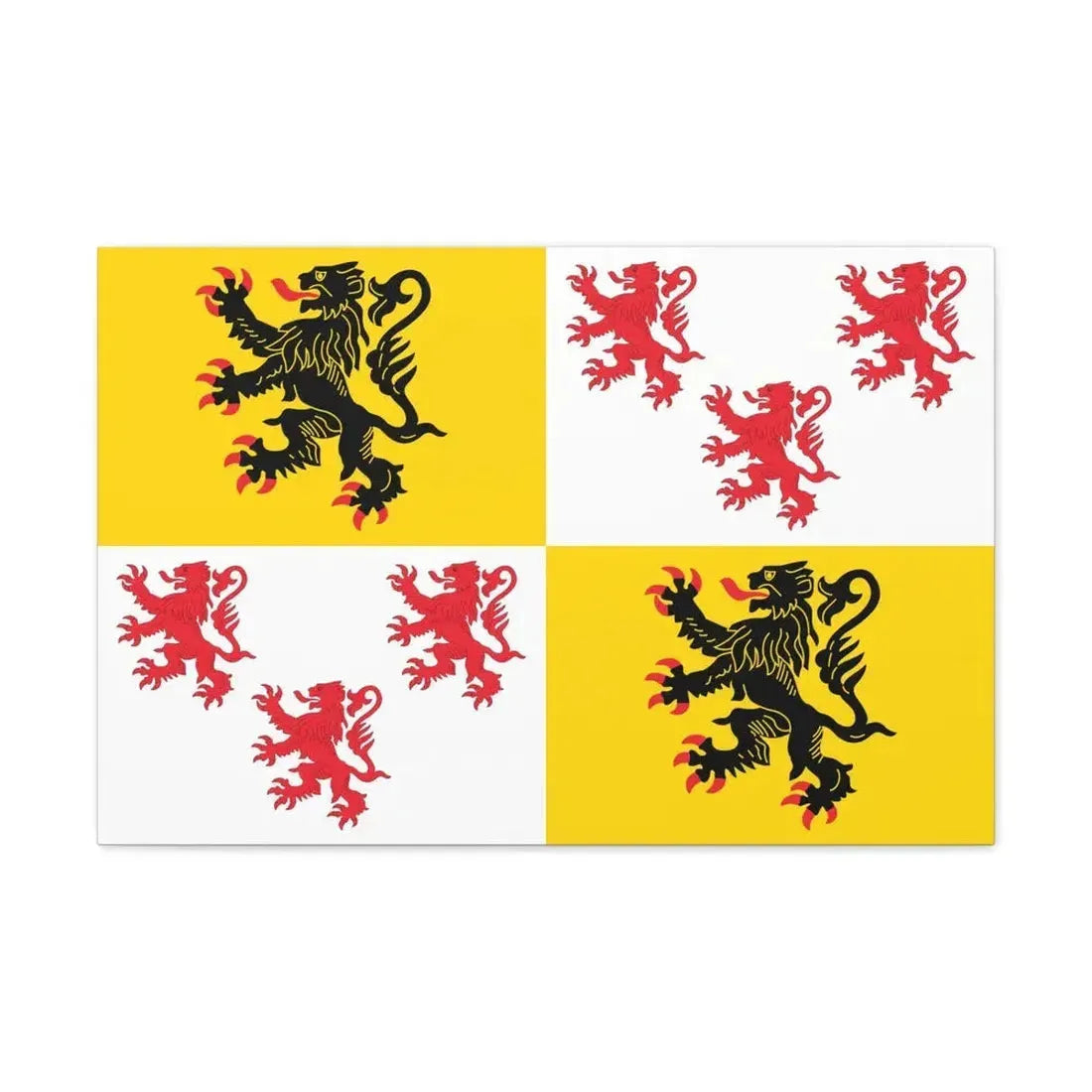 Flag of Hauts de France France 2 - Canvas Wall Art 30" x 20" 1.25" - The Sticker Space