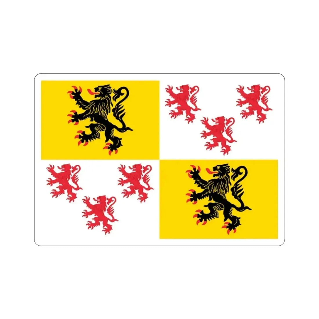 Flag of Hauts de France France 2 STICKER Vinyl Die-Cut Decal 2 Inch - The Sticker Space