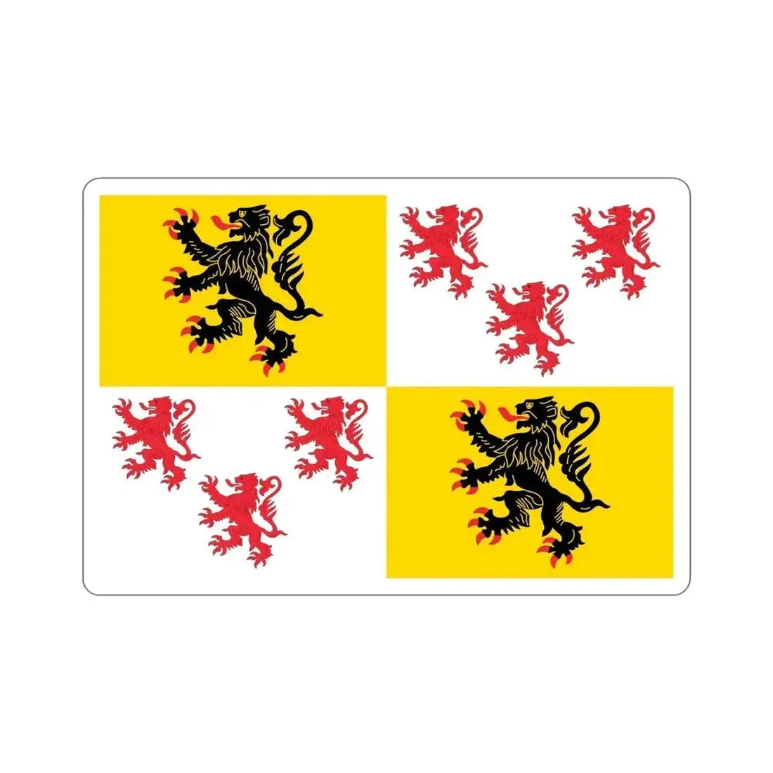 Flag of Hauts de France France 2 STICKER Vinyl Die-Cut Decal 5 Inch - The Sticker Space