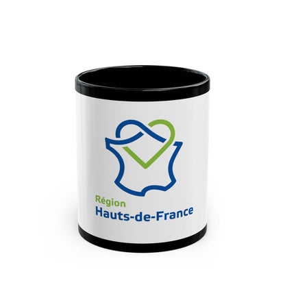 Flag of Hauts de France France - Black Coffee Mug-11oz-The Sticker Space