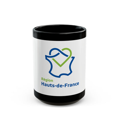 Flag of Hauts de France France - Black Coffee Mug-15oz-The Sticker Space