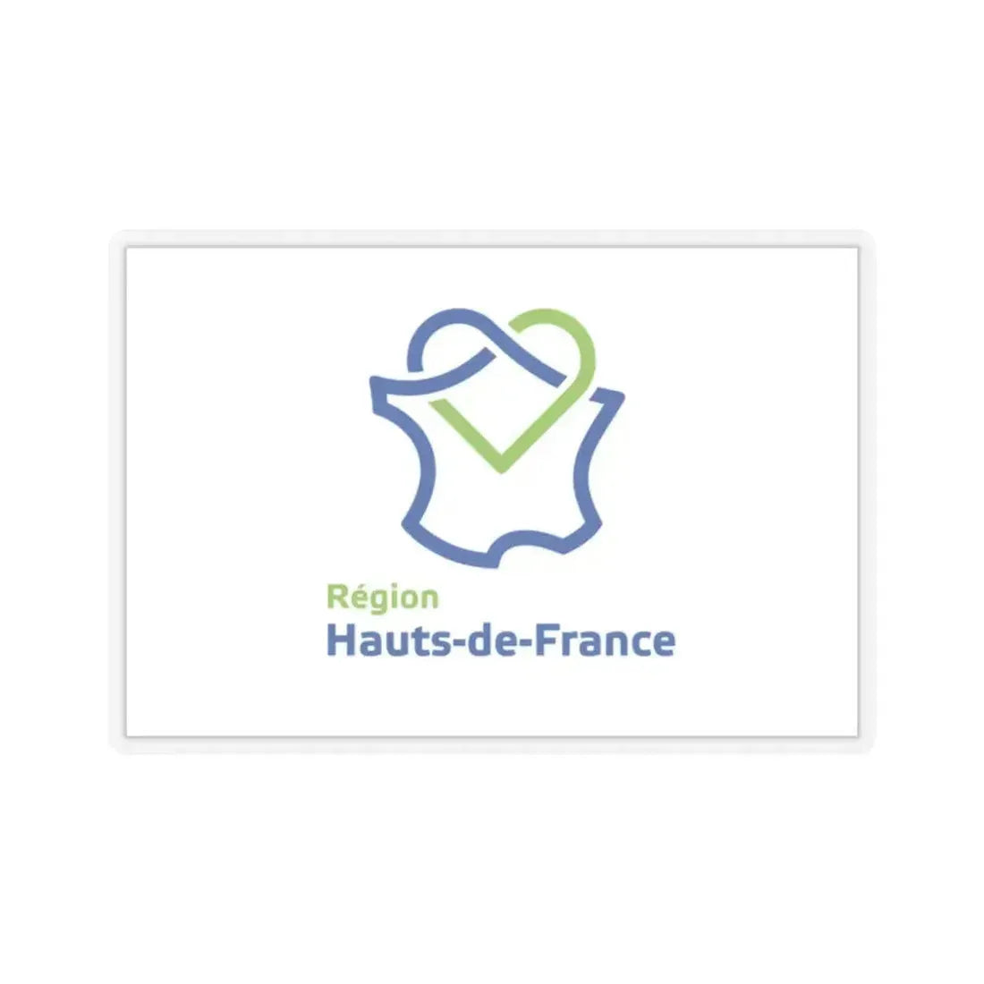 Flag of Hauts de France France - STICKER Vinyl Kiss-Cut Decal 2 Inch Transparent - The Sticker Space