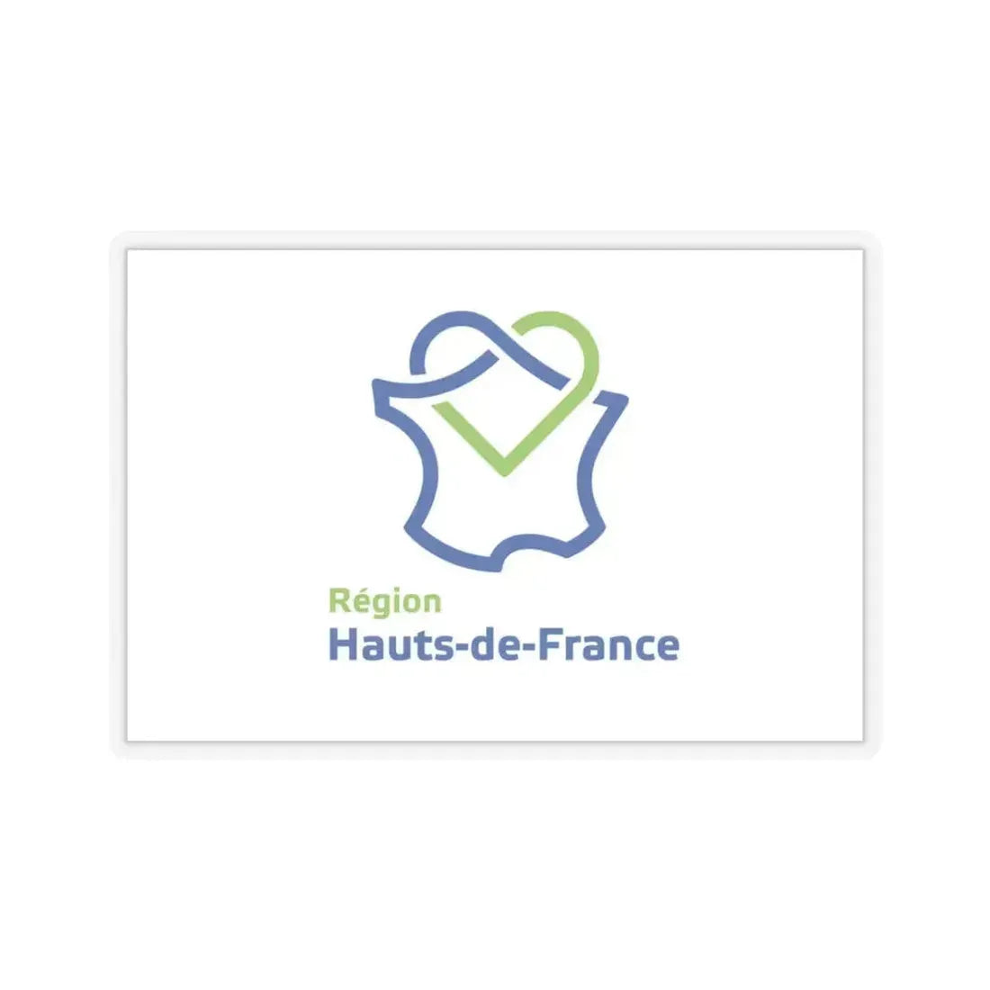 Flag of Hauts de France France - STICKER Vinyl Kiss-Cut Decal 3 Inch Transparent - The Sticker Space