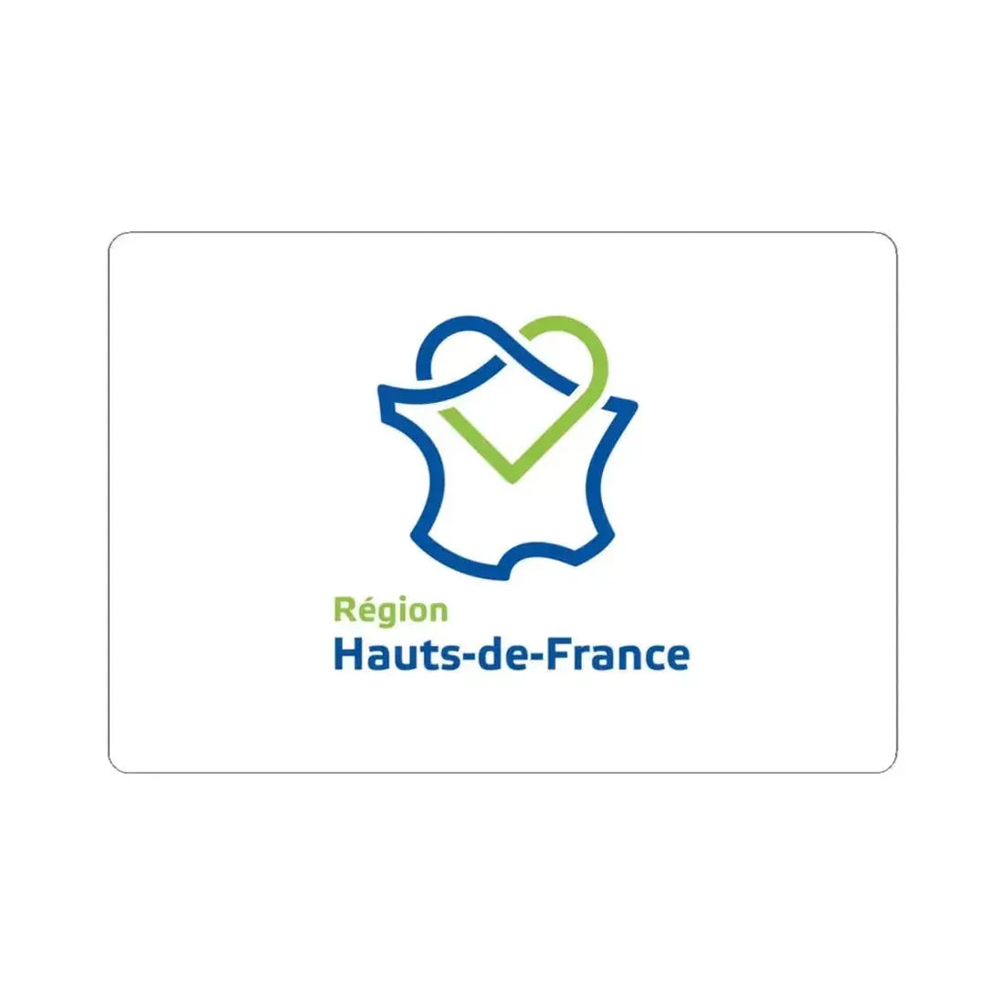 Flag of Hauts de France France - STICKER Vinyl Kiss-Cut Decal 4 Inch White - The Sticker Space