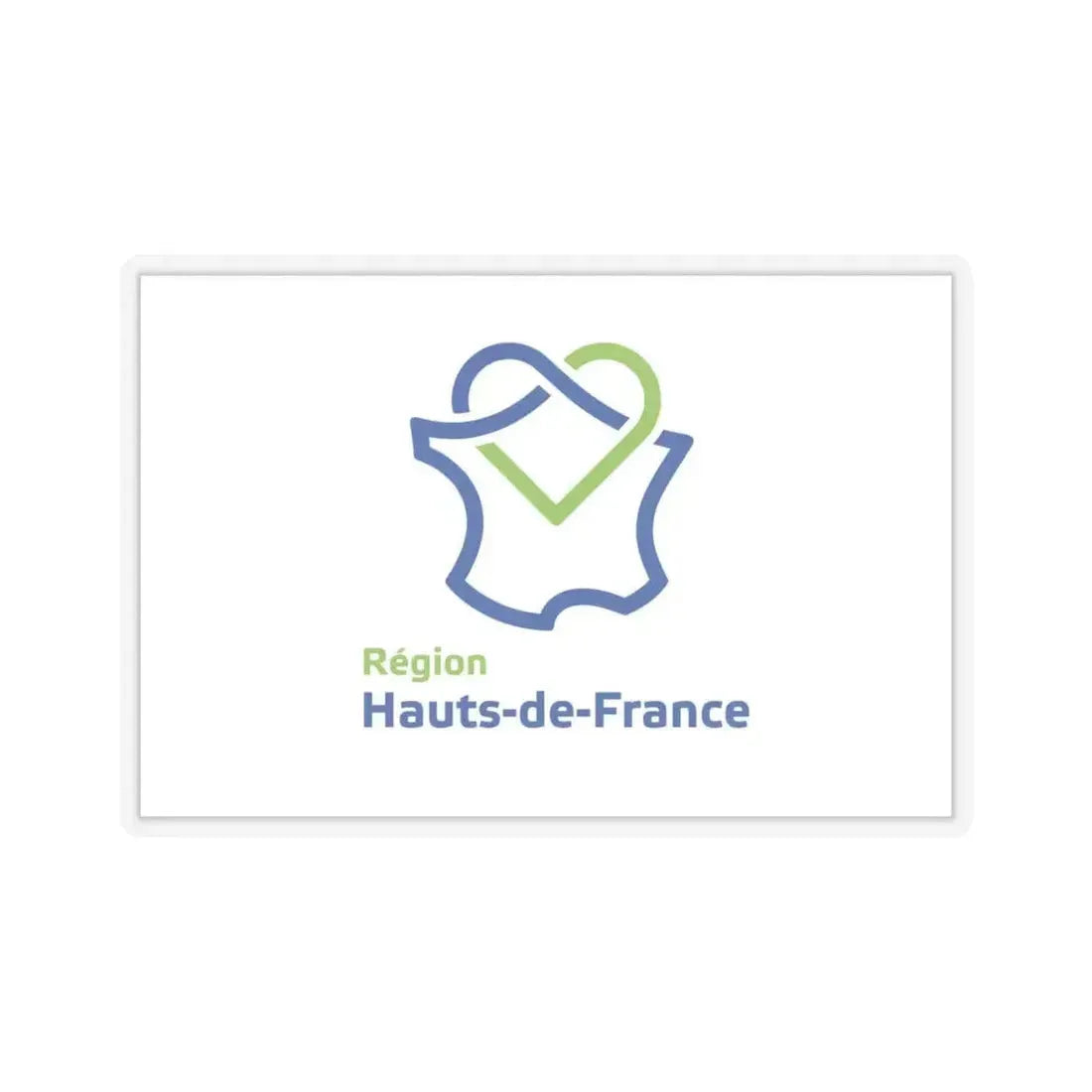 Flag of Hauts de France France - STICKER Vinyl Kiss-Cut Decal 6 Inch Transparent - The Sticker Space