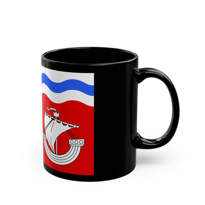 Flag of Hauts de Seine France 2 - Black Coffee Mug-The Sticker Space