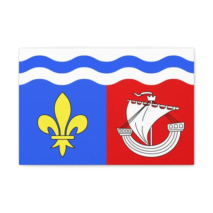Flag of Hauts de Seine France 2 - Canvas Wall Art 18″ x 12″ 1.25" - The Sticker Space