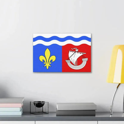Flag of Hauts de Seine France 2 - Canvas Wall Art - The Sticker Space