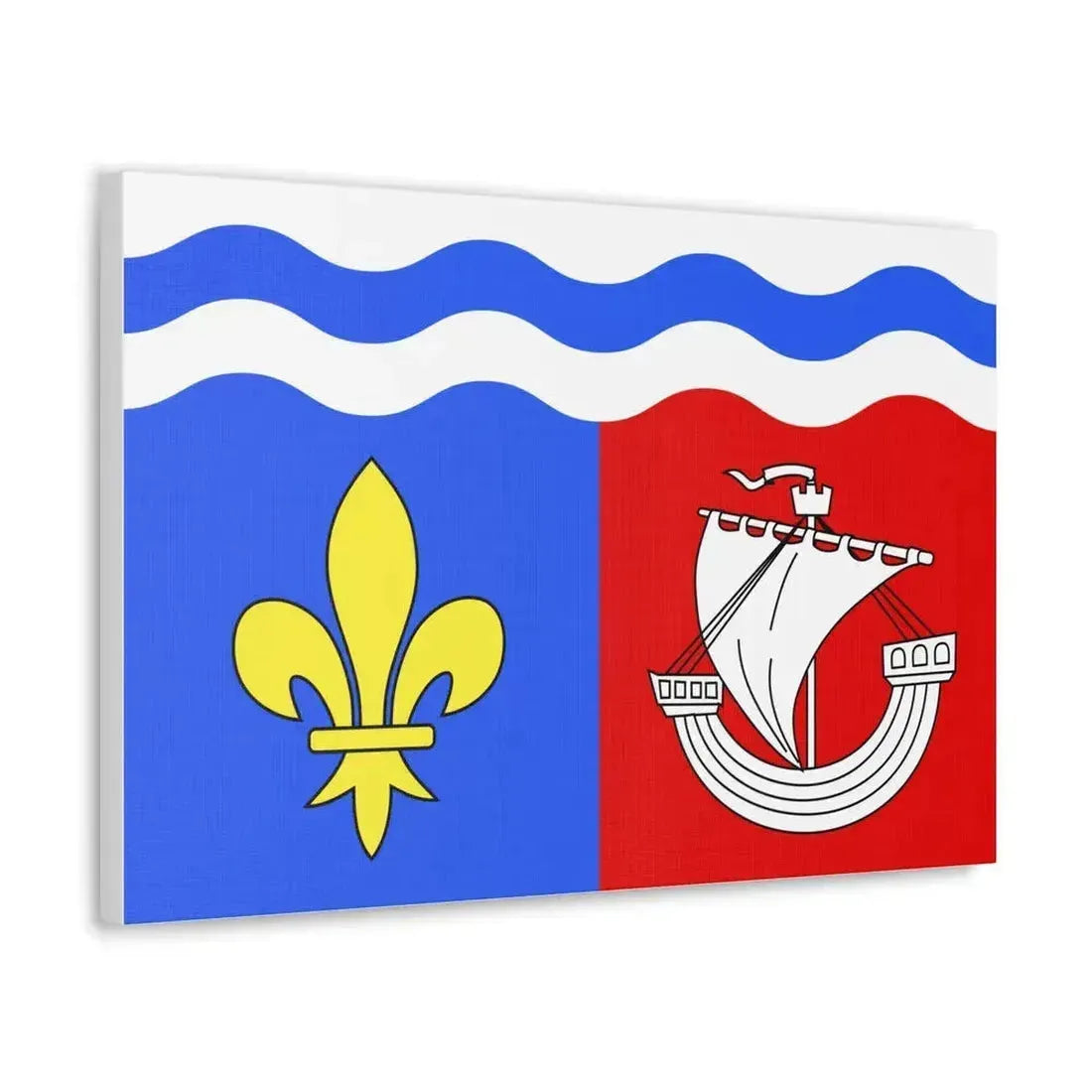 Flag of Hauts de Seine France 2 - Canvas Wall Art - The Sticker Space
