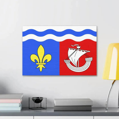 Flag of Hauts de Seine France 2 - Canvas Wall Art - The Sticker Space