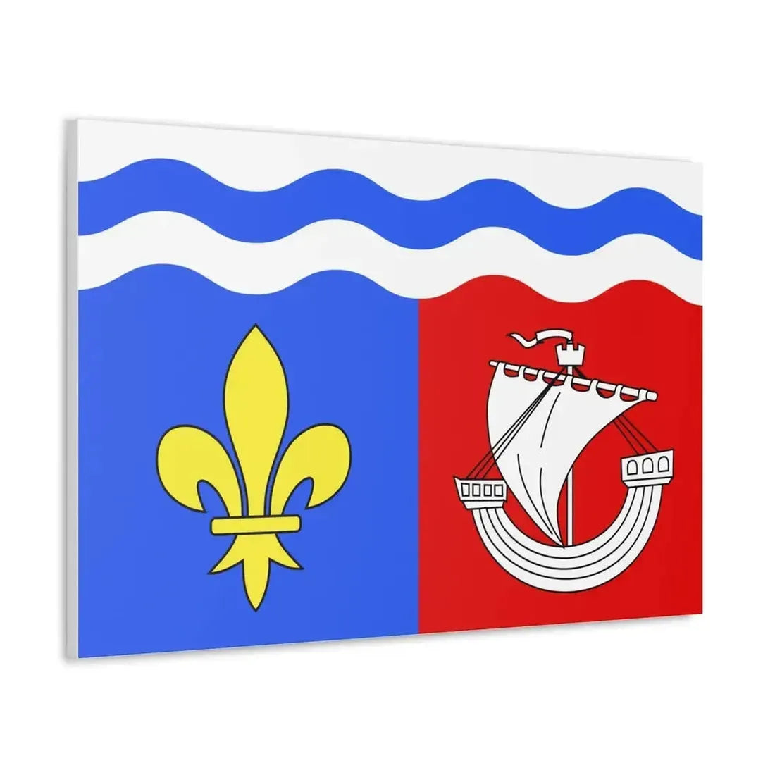 Flag of Hauts de Seine France 2 - Canvas Wall Art - The Sticker Space