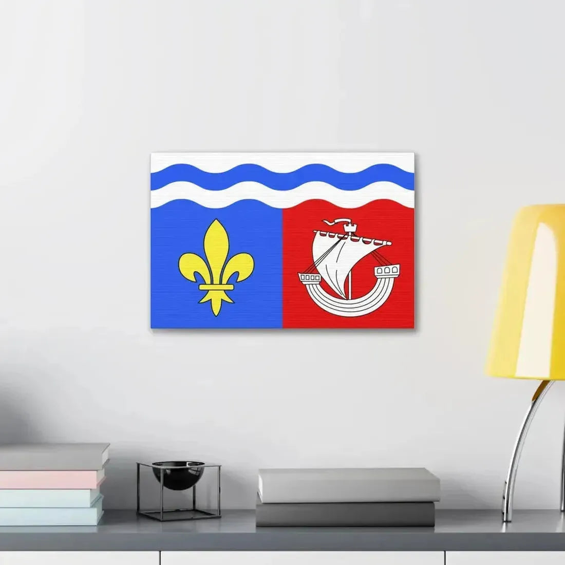 Flag of Hauts de Seine France 2 - Canvas Wall Art - The Sticker Space