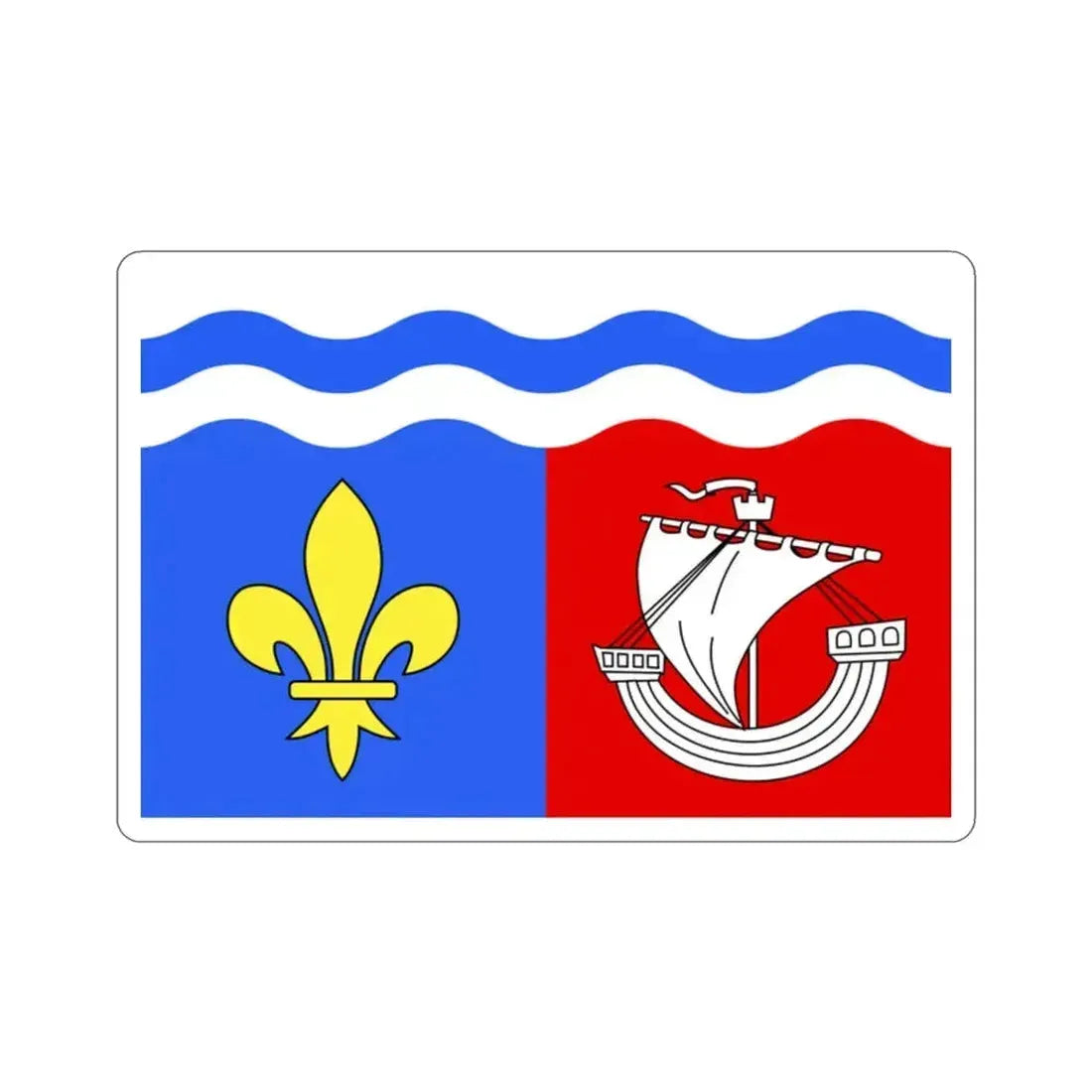Flag of Hauts de Seine France 2 STICKER Vinyl Die-Cut Decal 2 Inch - The Sticker Space