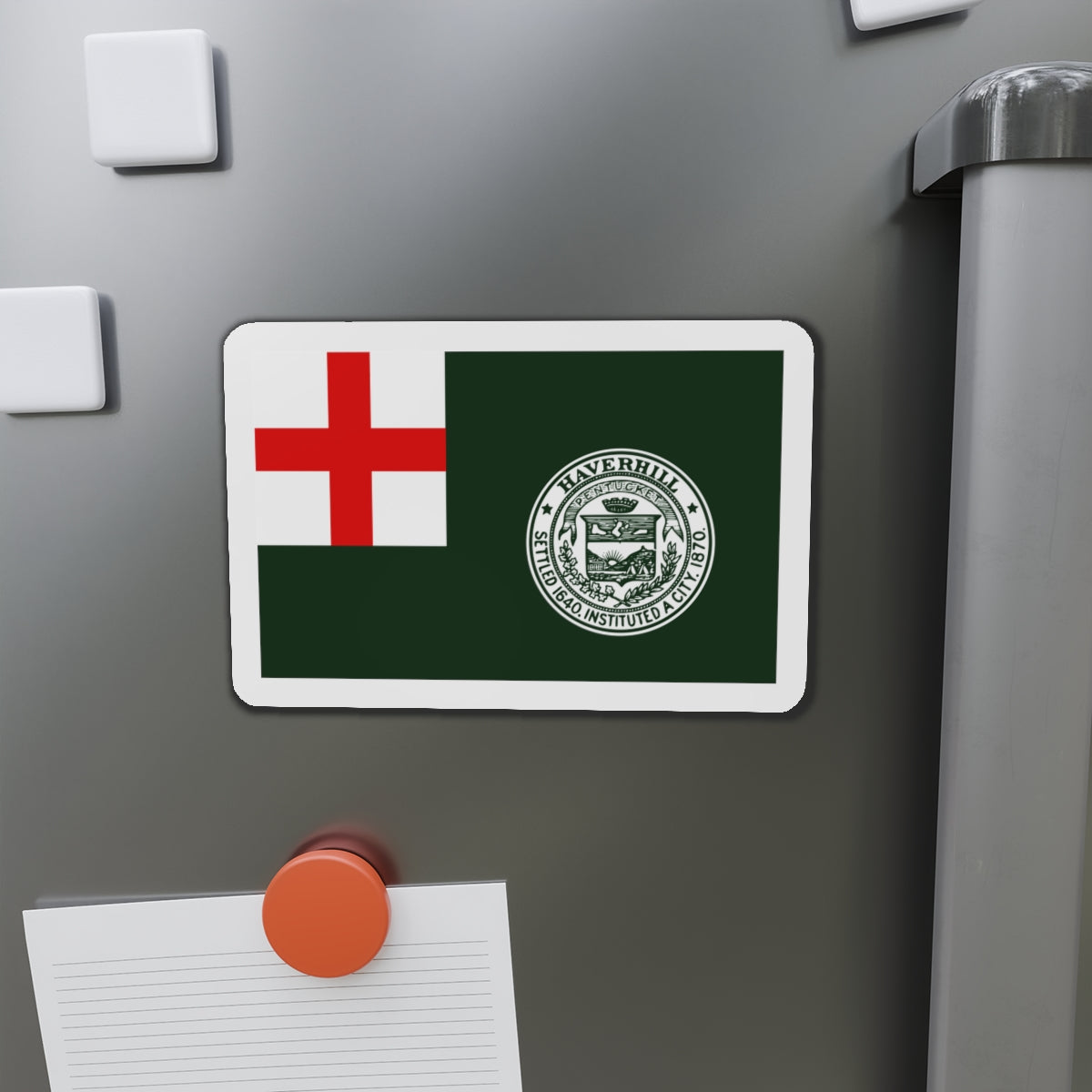 Flag of Haverhill Massachusetts - Die-Cut Magnet-The Sticker Space