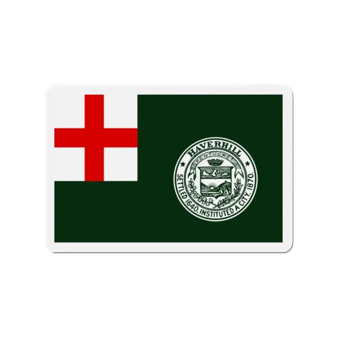 Flag of Haverhill Massachusetts - Refrigerator Magnet - The Sticker Space