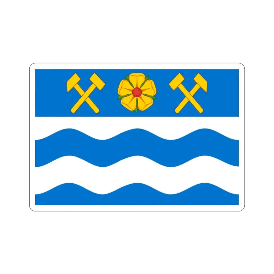 Flag of Havířov Czech Republic STICKER Vinyl Die-Cut Decal 2 Inch - The Sticker Space