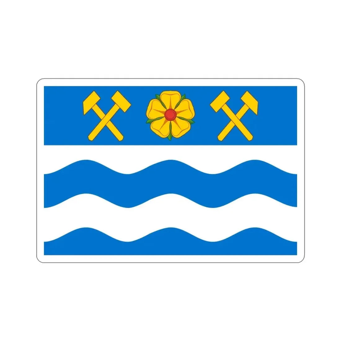 Flag of Havířov Czech Republic STICKER Vinyl Die-Cut Decal 3 Inch - The Sticker Space