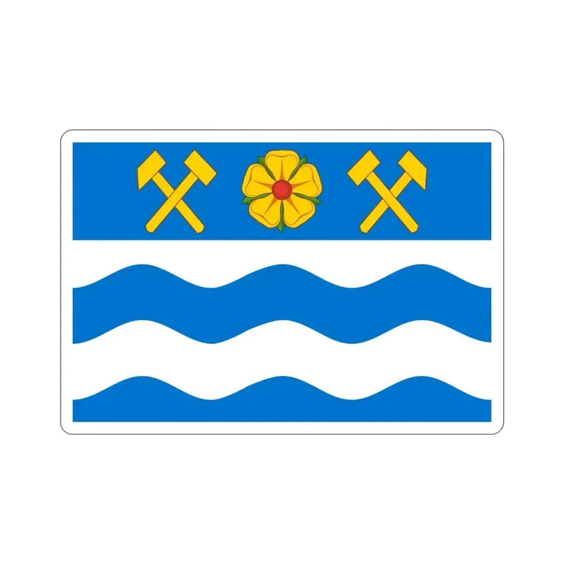 Flag of Havířov Czech Republic STICKER Vinyl Die-Cut Decal 4 Inch - The Sticker Space