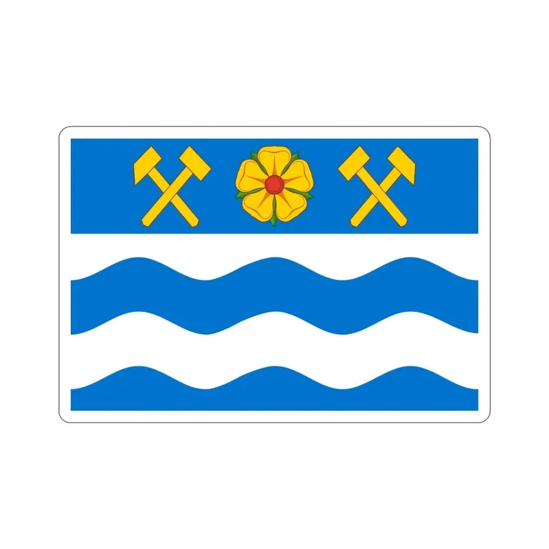 Flag of Havířov Czech Republic STICKER Vinyl Die-Cut Decal 4 Inch - The Sticker Space