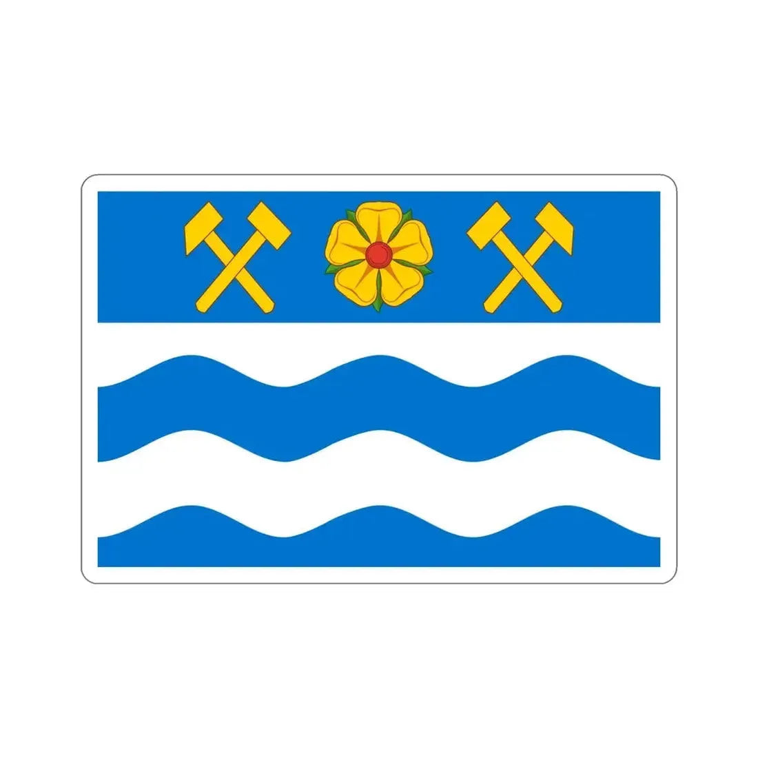 Flag of Havířov Czech Republic STICKER Vinyl Die-Cut Decal 5 Inch - The Sticker Space