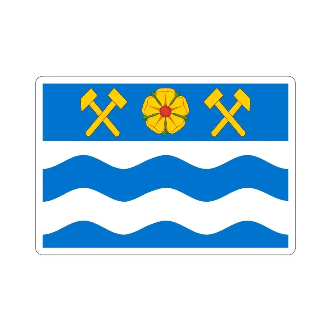 Flag of Havířov Czech Republic STICKER Vinyl Die-Cut Decal 5 Inch - The Sticker Space