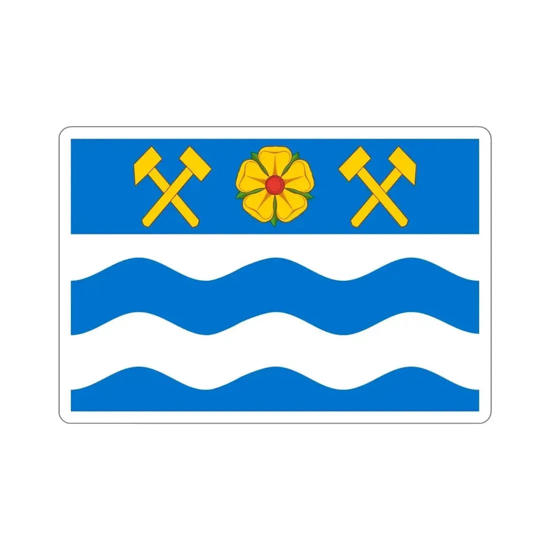 Flag of Havířov Czech Republic STICKER Vinyl Die-Cut Decal 6 Inch - The Sticker Space