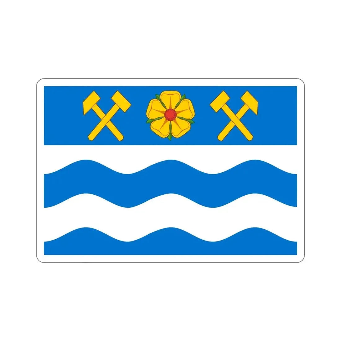 Flag of Havířov Czech Republic STICKER Vinyl Die-Cut Decal 6 Inch - The Sticker Space