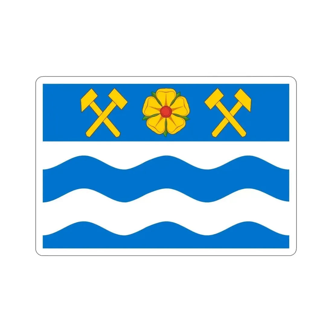 Flag of Havířov Czech Republic STICKER Vinyl Die-Cut Decal - The Sticker Space