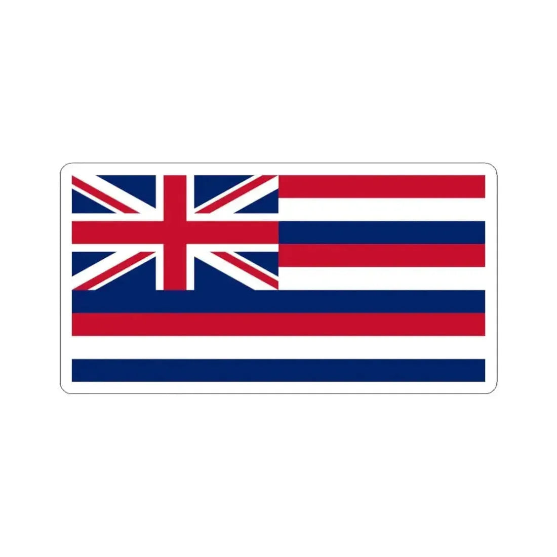 Flag of Hawaii 1816 (United States) STICKER Vinyl Kiss-Cut Decal 3 Inch White - The Sticker Space