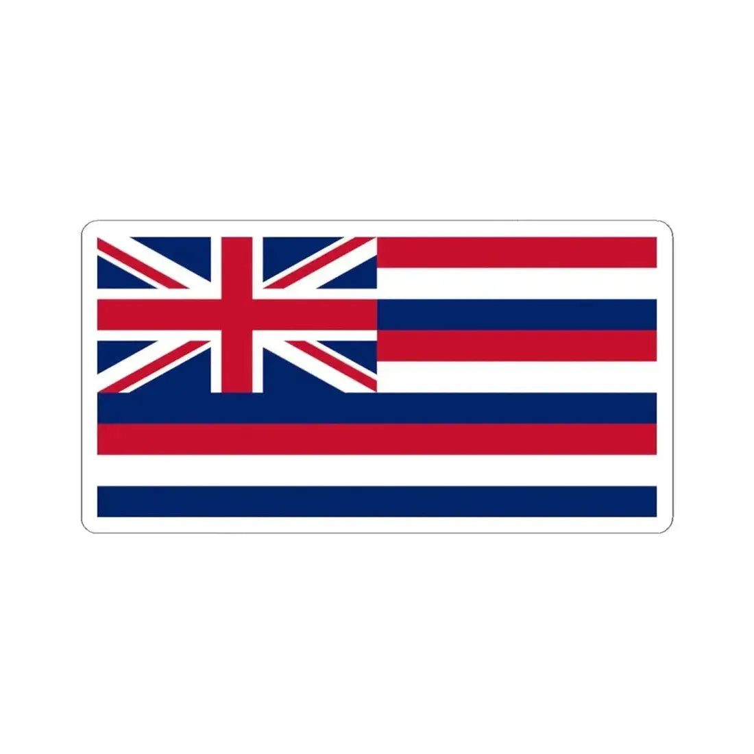 Flag of Hawaii 1816 (United States) STICKER Vinyl Kiss-Cut Decal 4 Inch White - The Sticker Space