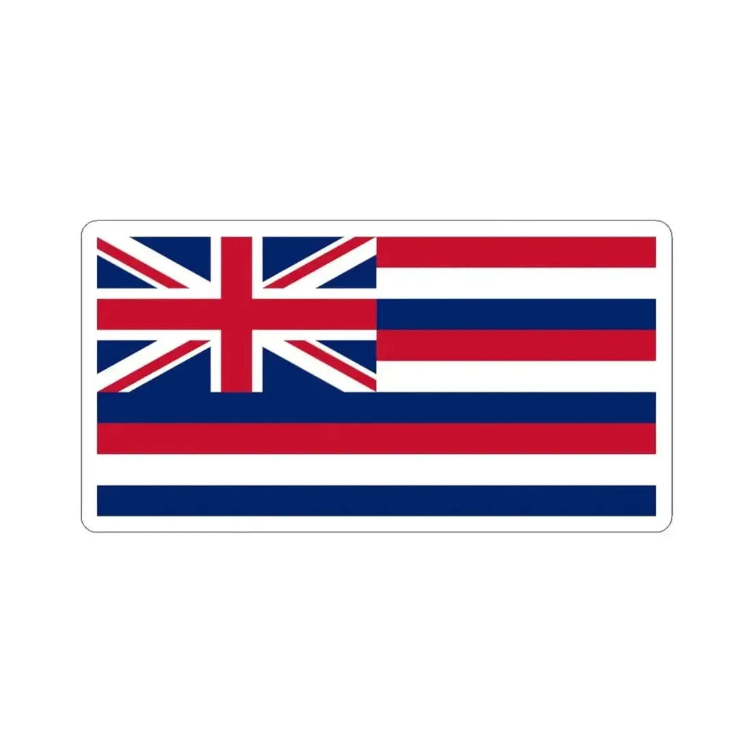 Flag of Hawaii 1816 (United States) STICKER Vinyl Kiss-Cut Decal 6 Inch White - The Sticker Space