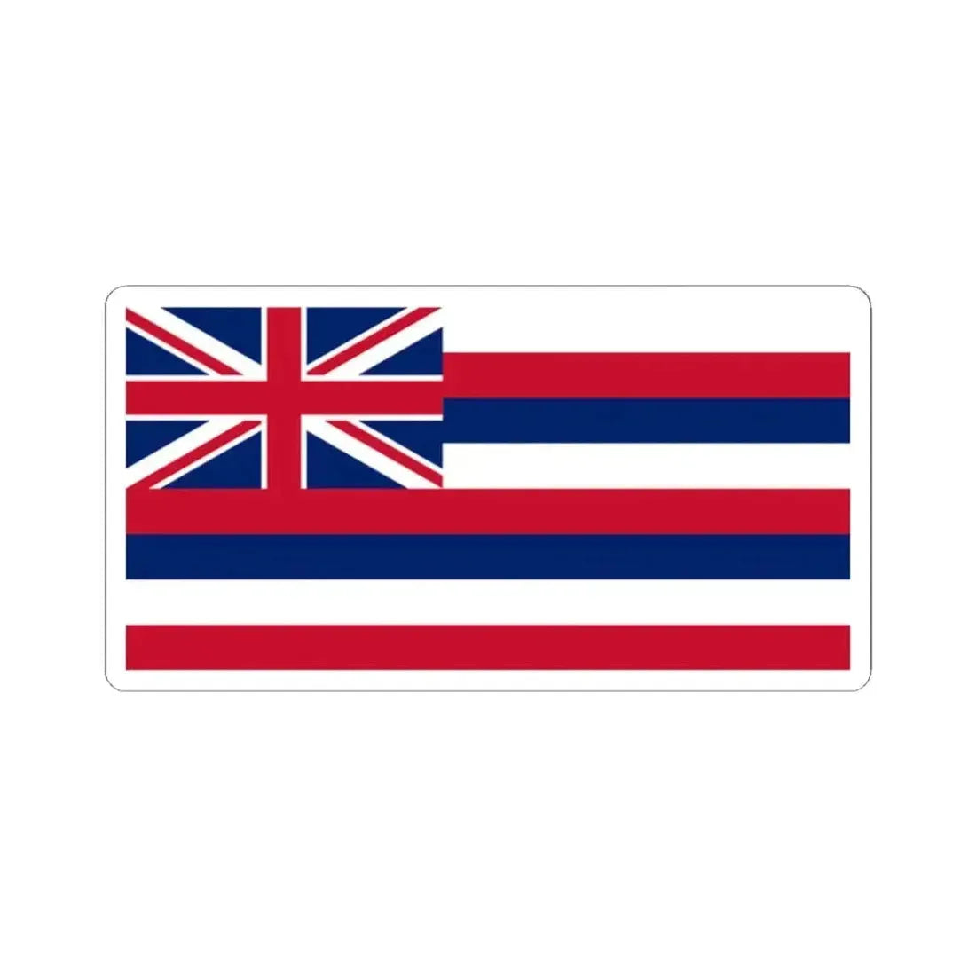 Flag of Hawaii 1896 (United States) STICKER Vinyl Kiss-Cut Decal 2 Inch White - The Sticker Space