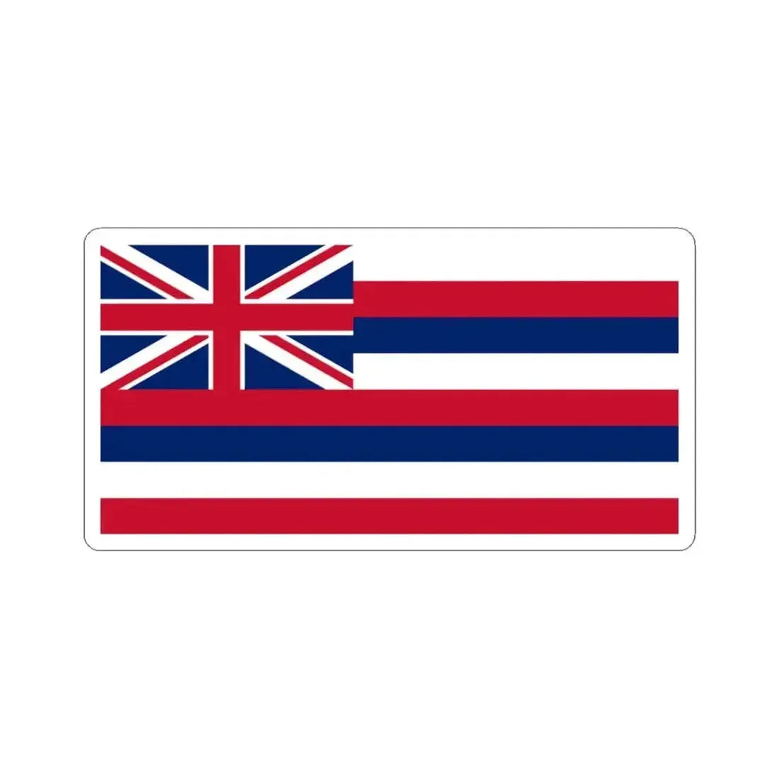 Flag of Hawaii 1896 (United States) STICKER Vinyl Kiss-Cut Decal 3 Inch White - The Sticker Space