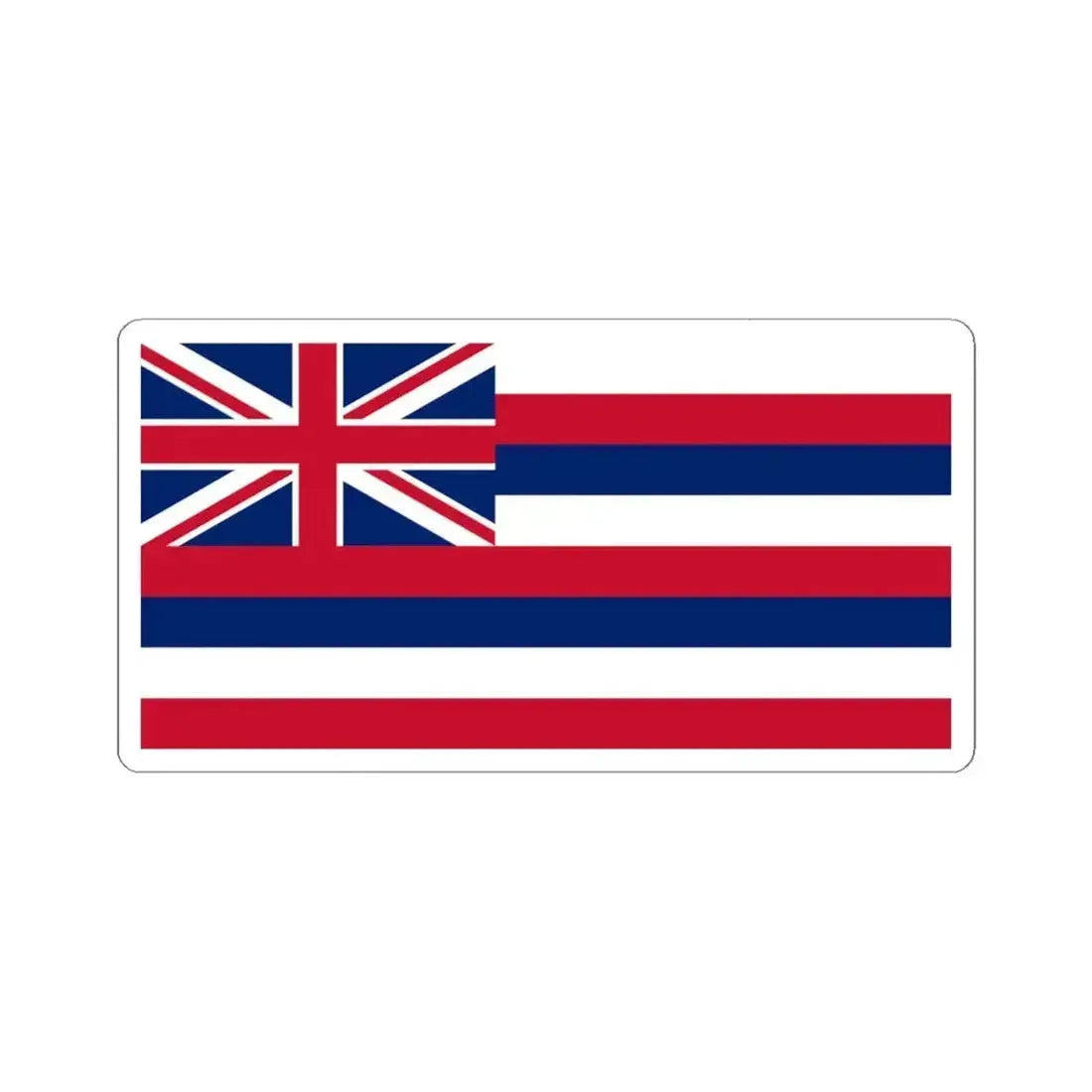 Flag of Hawaii 1896 (United States) STICKER Vinyl Kiss-Cut Decal 4 Inch White - The Sticker Space