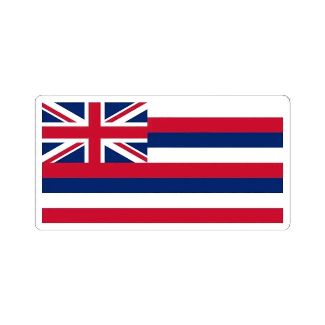 Flag of Hawaii (United States) STICKER Vinyl Kiss-Cut Decal 2 Inch White - The Sticker Space