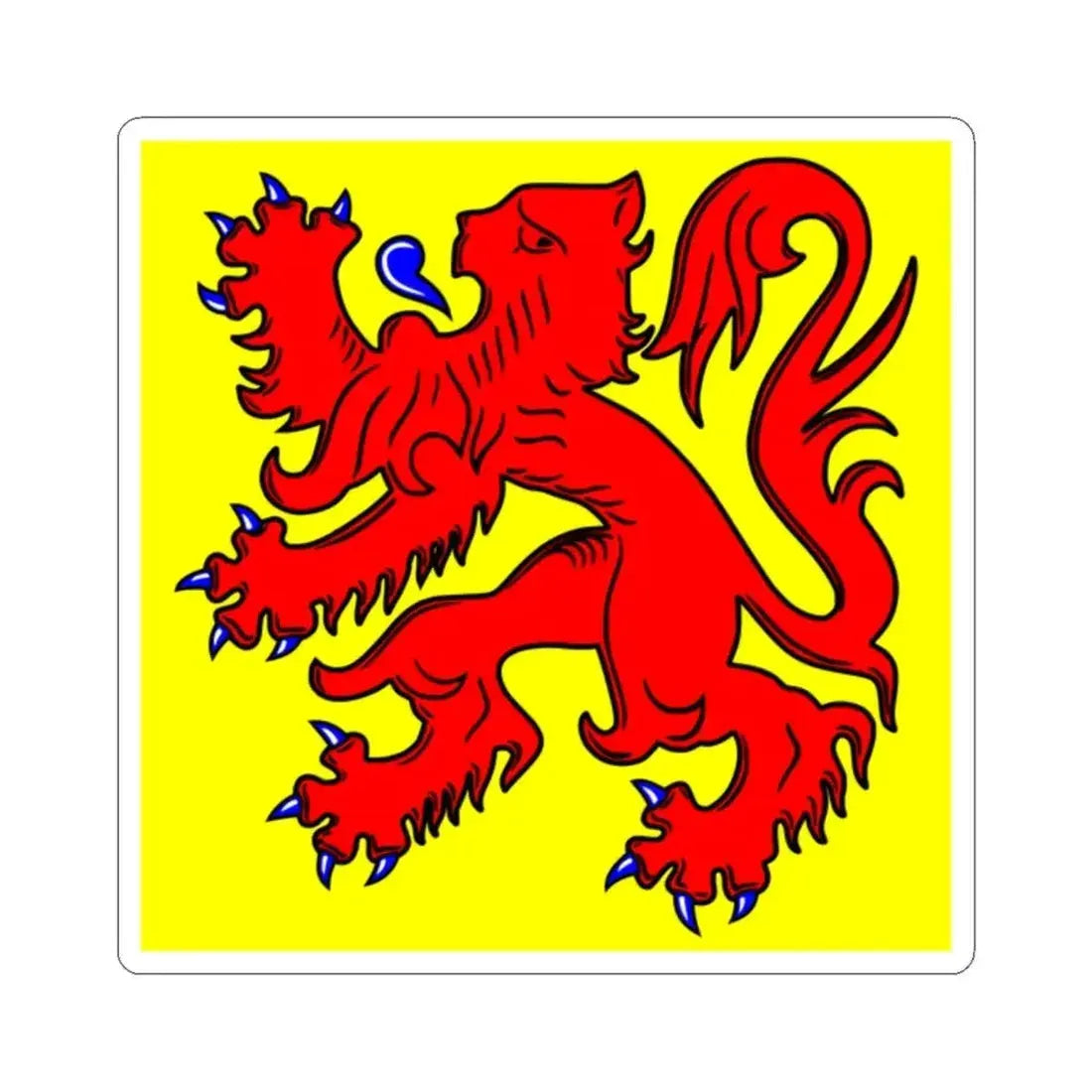 Flag of Heers (Belgium) STICKER Vinyl Kiss-Cut Decal 2 Inch White - The Sticker Space