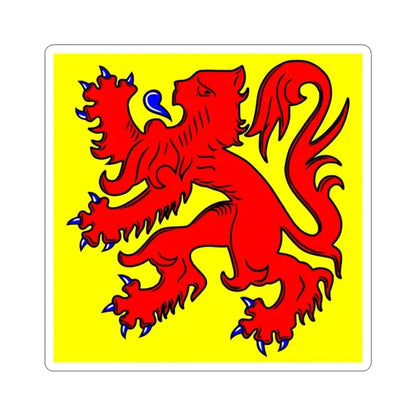 Flag of Heers (Belgium) STICKER Vinyl Kiss-Cut Decal 3 Inch White - The Sticker Space