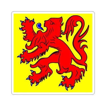 Flag of Heers (Belgium) STICKER Vinyl Kiss-Cut Decal 6 Inch White - The Sticker Space